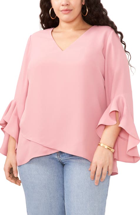 Pink Plus-Size Tops for Women