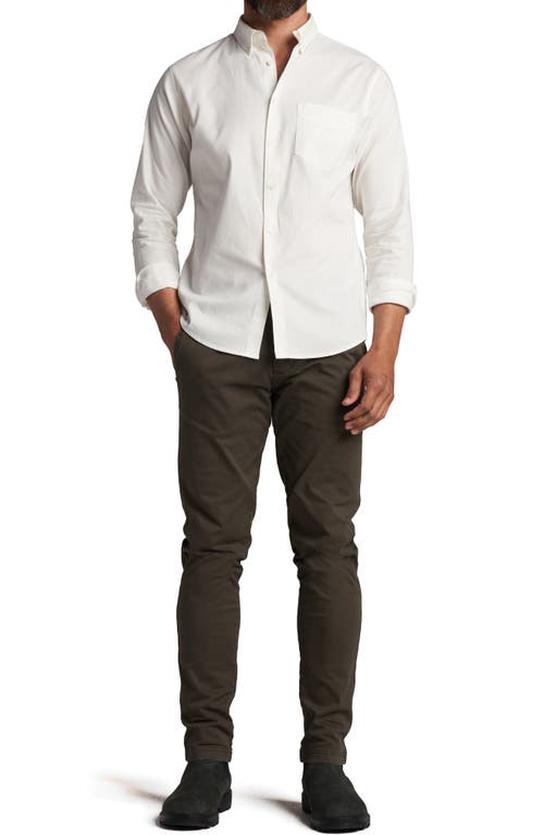 Shop Rowan Henrick Cotton Oxford Button-down Shirt In White