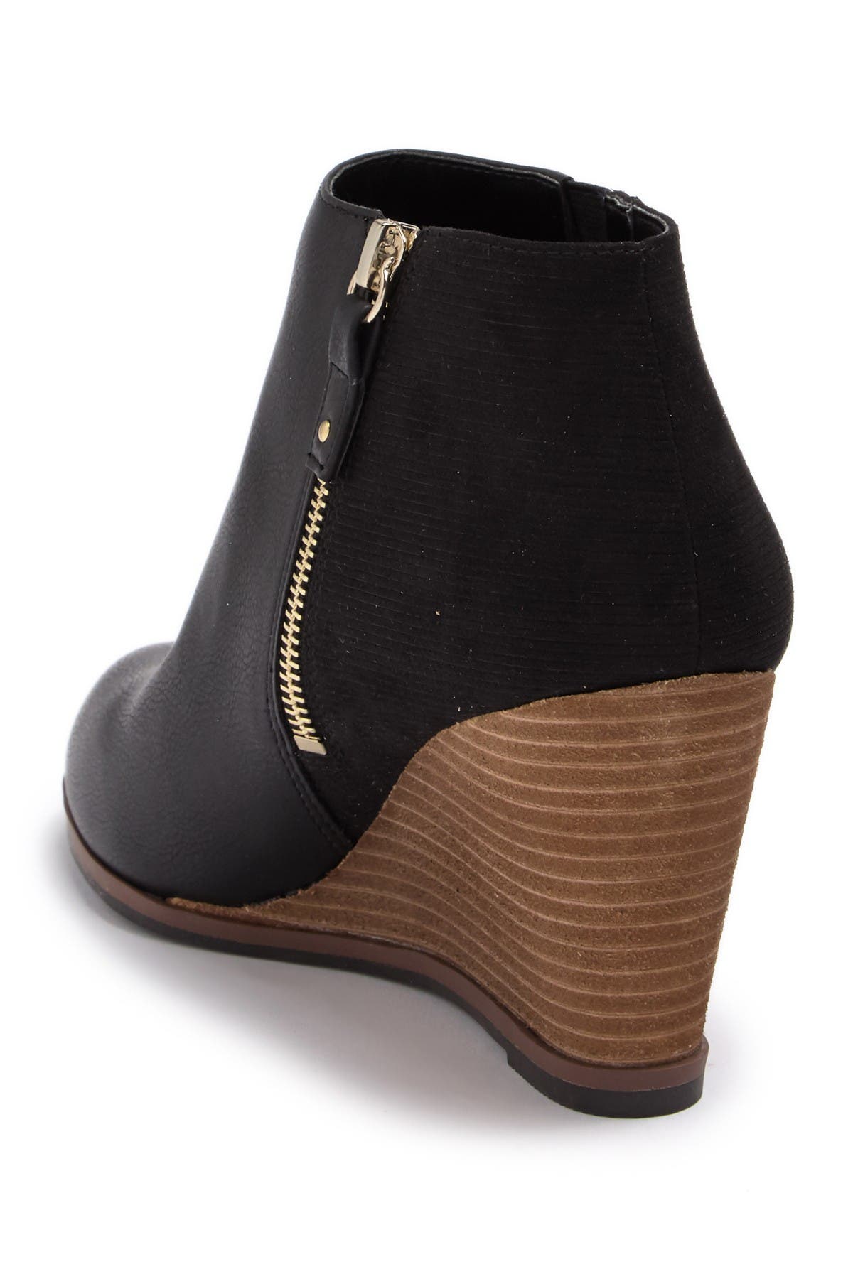 dr scholl's patch wedge bootie