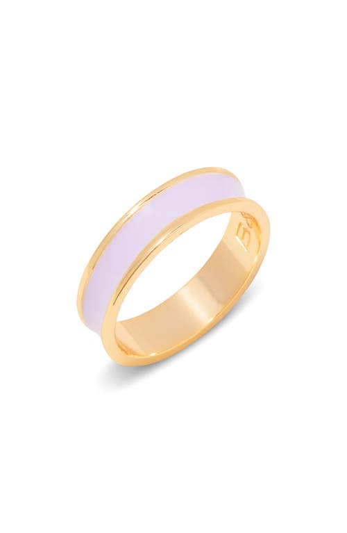 Madison Enamel Ring in Gold/lavender