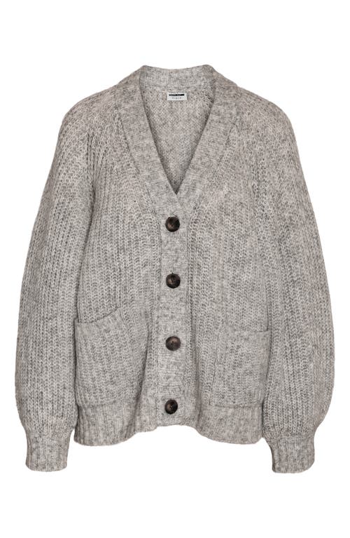 Shop Noisy May Salsa V-neck Cardigan In Light Grey Melange