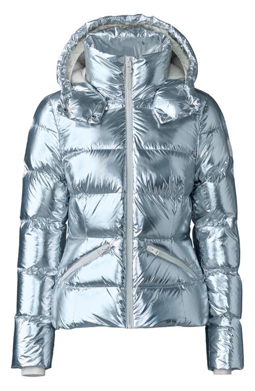Mackage Madalyn Metallic Down Puffer Jacket With Hood In Silver