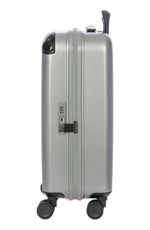 Bric's Amalfi 21" Carry-on Spinner Suitcase In Silver/black