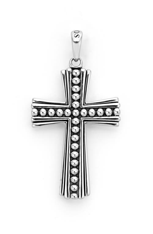 Shop Lagos Anthem Cross Amulet In Silver