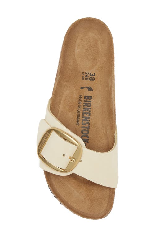 Birkenstock Madrid Big Buckle Slide Sandal In Beige