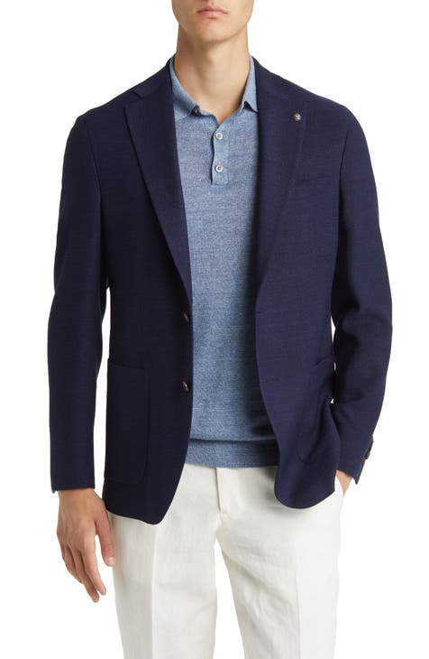 HUGO - Relaxed-fit jacket in stretch-wool flannel
