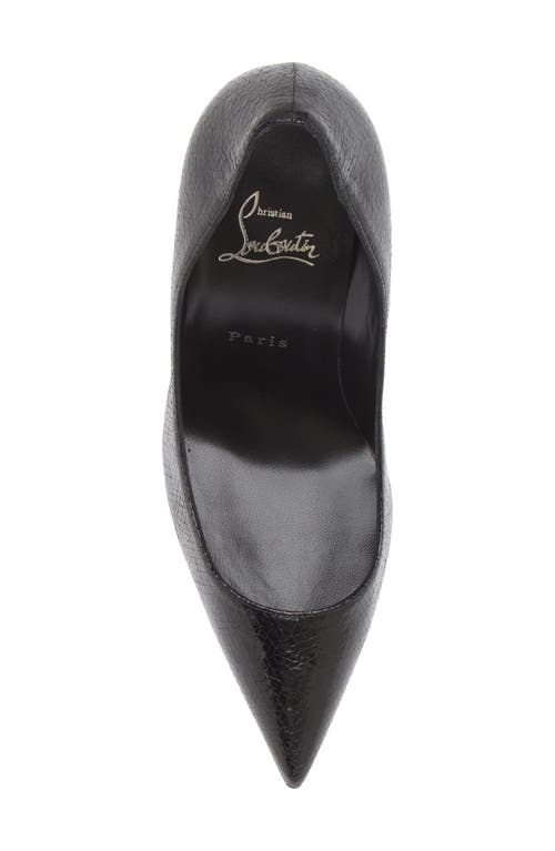 Shop Christian Louboutin Kate Snakeskin Embossed Patent Leather Pump In B439 Black/lin Black