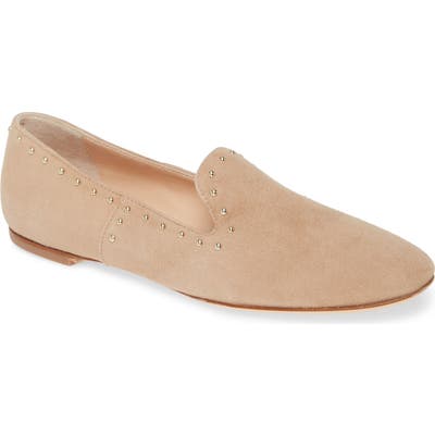 Agl Studded Venetian Loafer, Beige