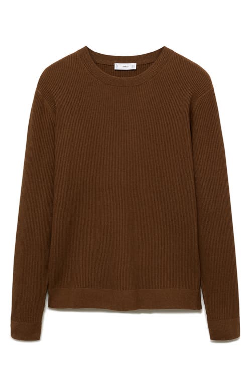 Shop Mango Rib Sweater In Coffee