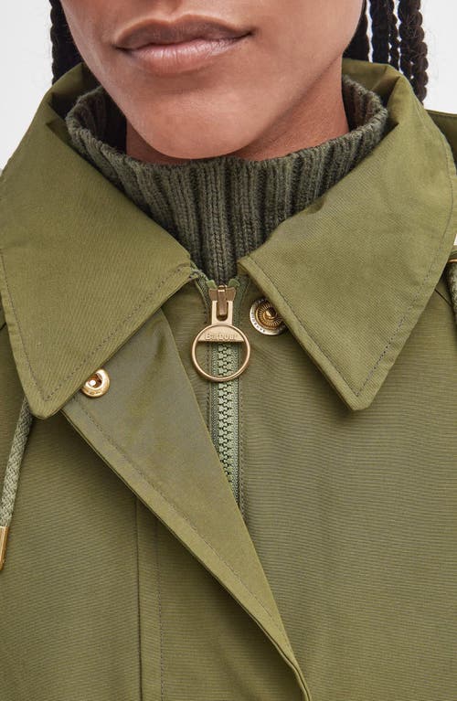 Barbour Francis Waterproof Insulated Coat With Removable Hood In Ancient Loden Tartan