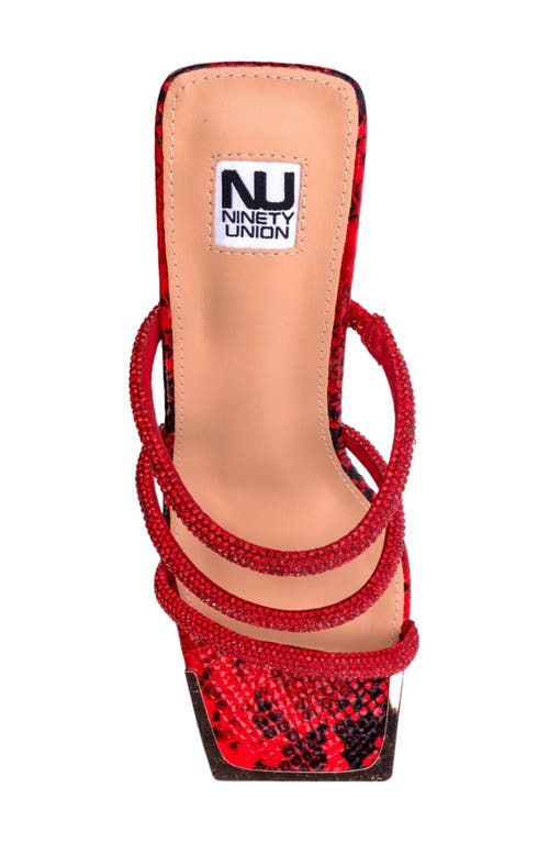 Ninety Union Angel Wedge Heel Sandal In Red