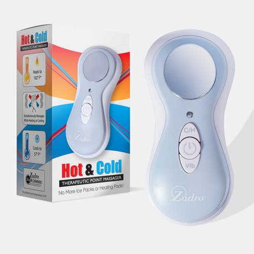 Zadro Handheld Hot & Cold Massager In Blue/white