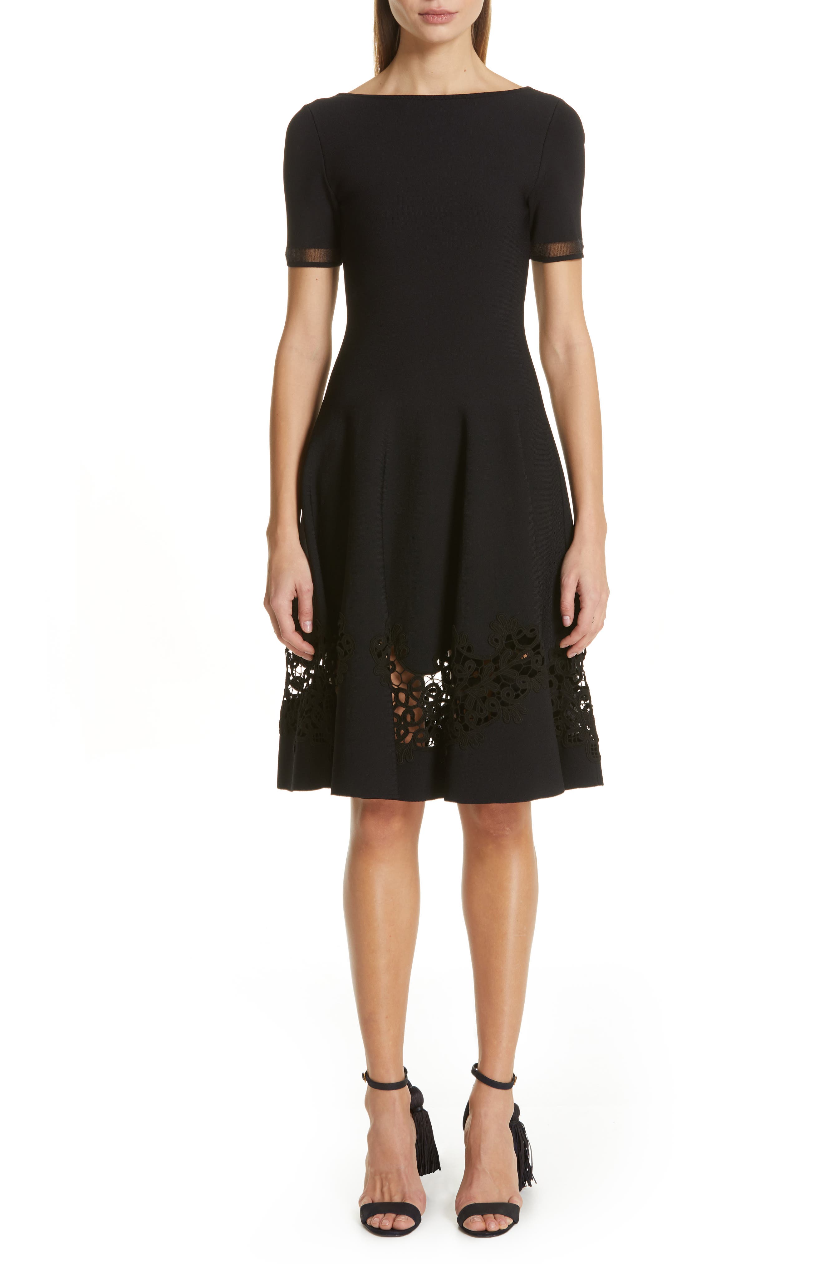 oscar de la renta fit and flare dress