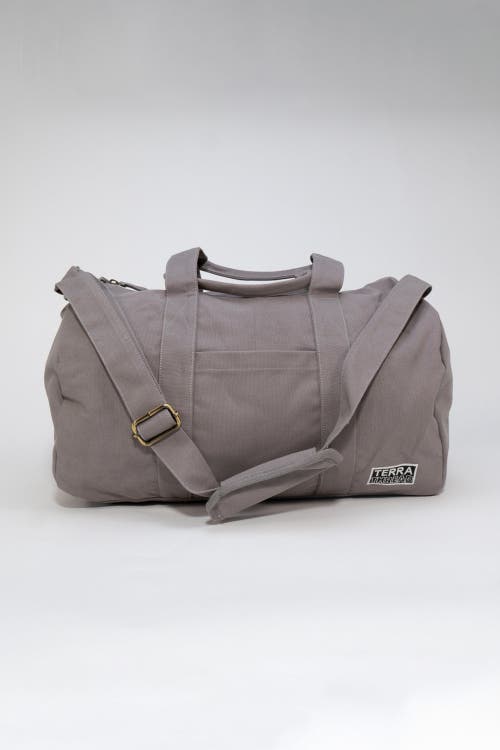 Shop Terra Thread Organic Cotton Duffle Bag In Cloud Grey