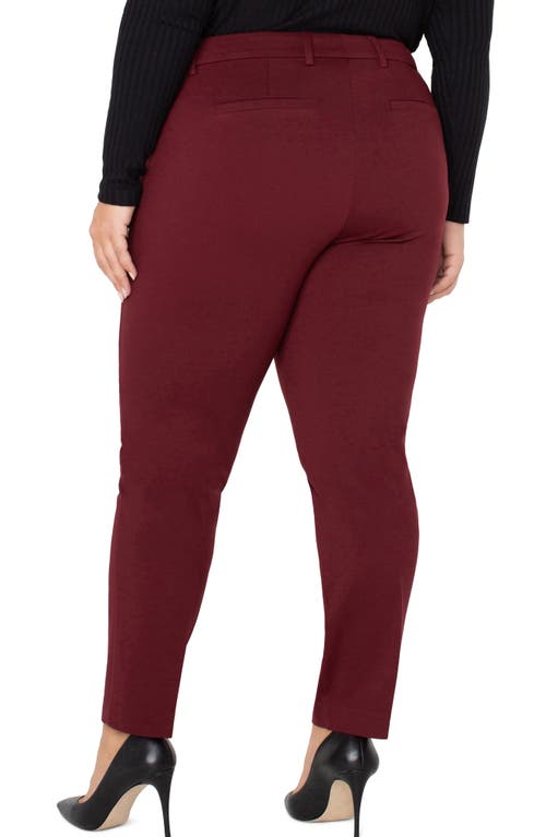 Shop Liverpool Los Angeles  Kelsey Ponte Knit Trousers In Bordeaux