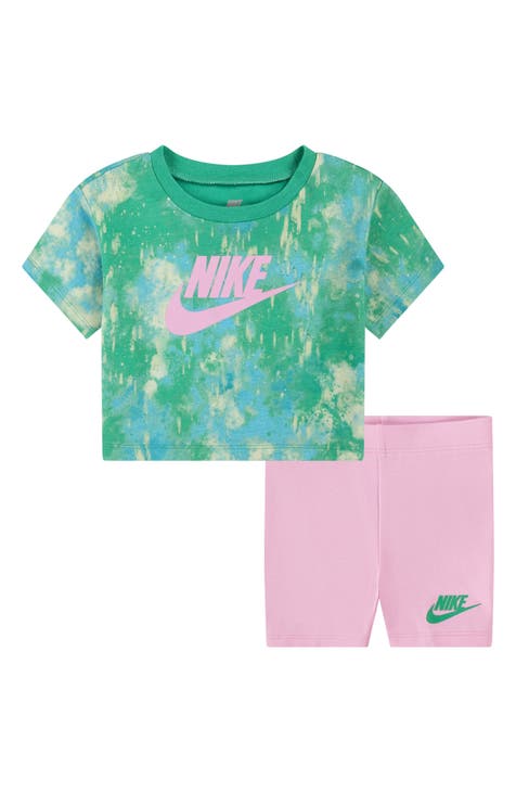 Boxy Graphic T-Shirt & Bike Shorts Set (Baby)