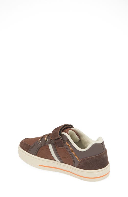 Dream Pairs School Low Top Sneaker In Brown/orange