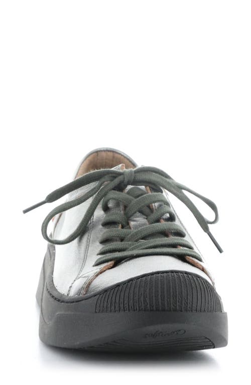 Softinos By Fly London Platform Sneaker In Graphite Laminate