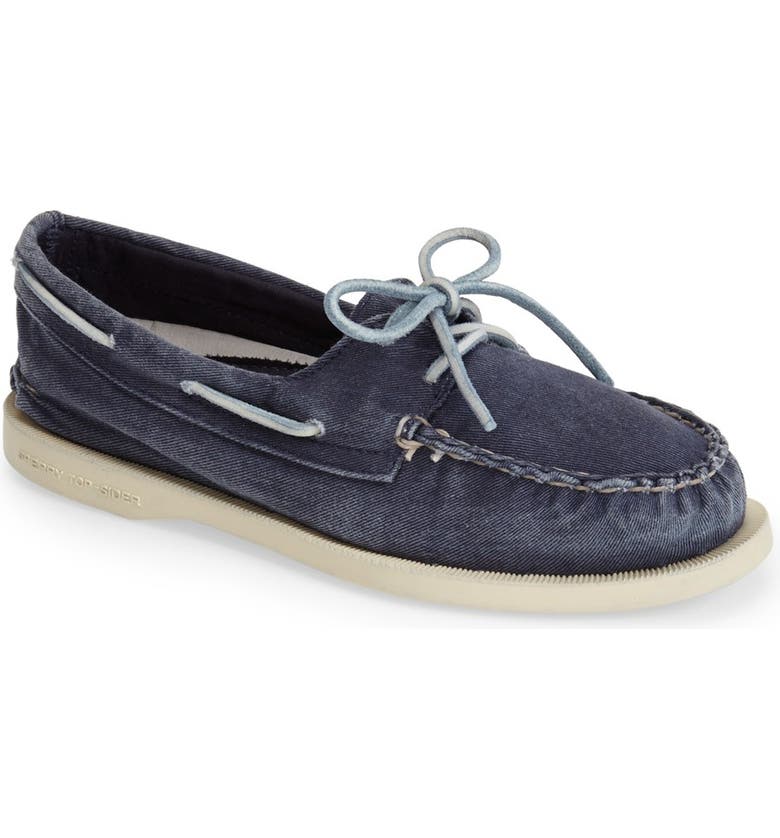 Sperry 'Authentic Original' Washed Canvas Boat Shoe (Women) | Nordstrom