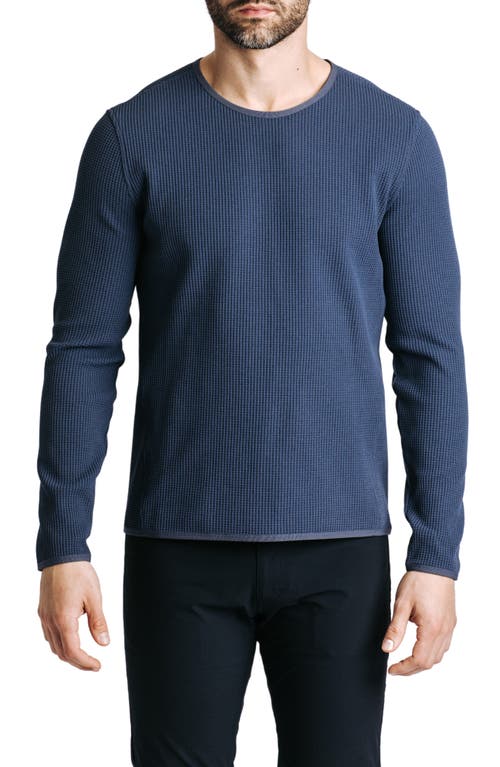 Shop Western Rise Venture Waffle Performance Crewneck Sweatshirt In Blue Grey