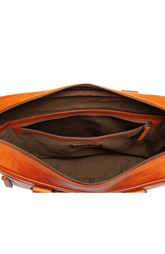 BOSCA BOSCA ITALIA STRINGER LEATHER BRIEFCASE