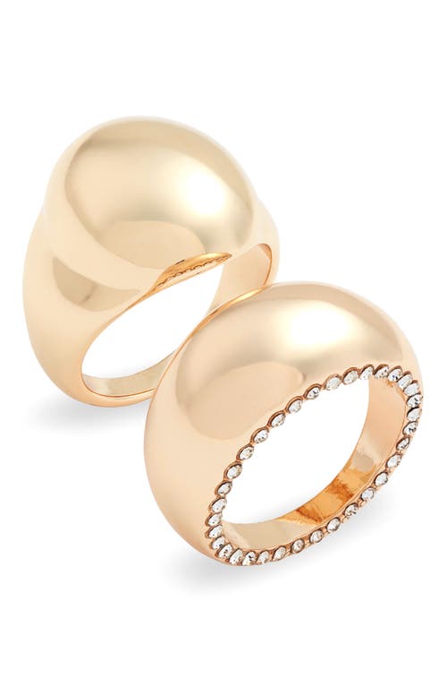 Set of 2 Rings in Gold