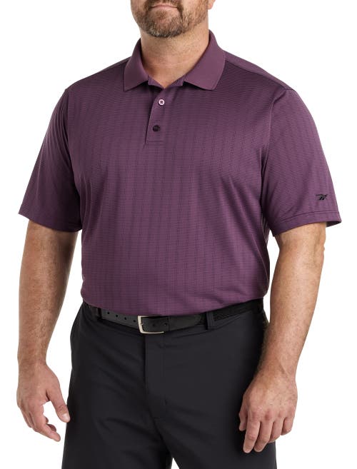 Reebok Golf Speedwick Stripe Polo Shirt in Midnight Plum 