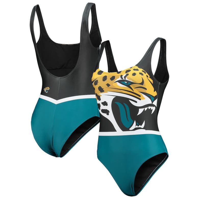 Foco Black Jacksonville Jaguars Team One-piece Swimsuit