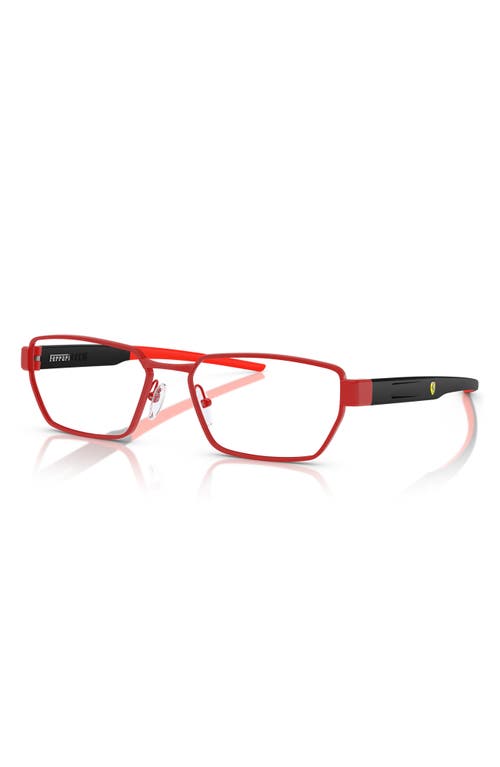 Scuderia Ferrari X 55mm Irregular Optical Glasses In Red
