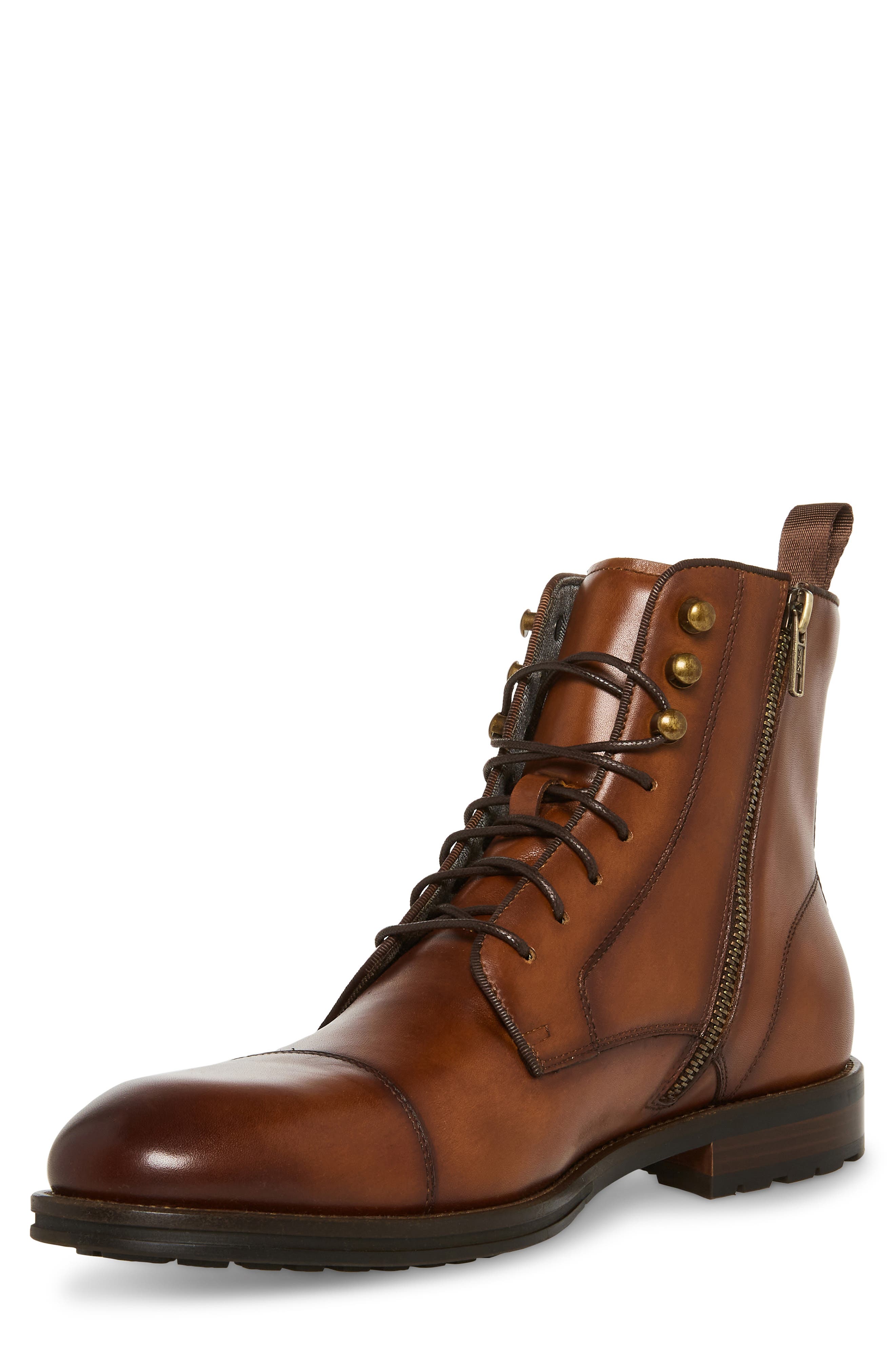 Steve Madden Daylon Cap Toe Derby Boot in Tan | Smart Closet display picture 1