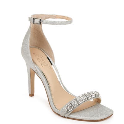 Jewel Badgley Mischka Ranya Ankle Strap Sandal- Metallic