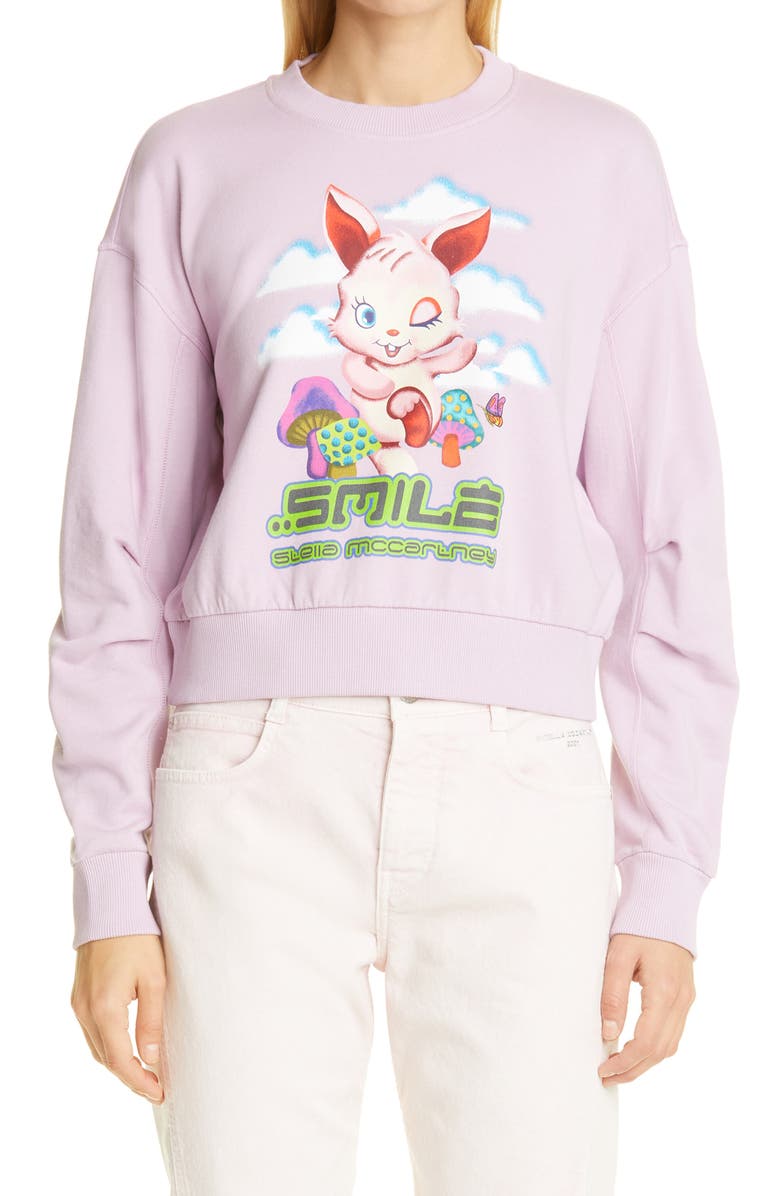Smile Bunny Graphic Sweatshirt