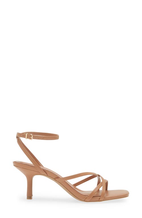 Shop Open Edit Remington Ankle Strap Sandal In Tan Cashew