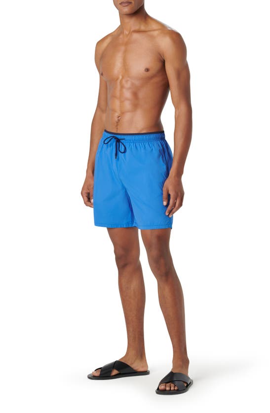 Shop Bugatchi Quinn Swim Trunks In Classic Blue