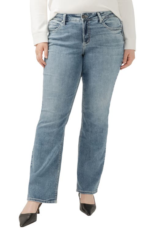 Shop Silver Jeans Co. Suki Curvy Mid Rise Slim Bootcut Jeans In Indigo