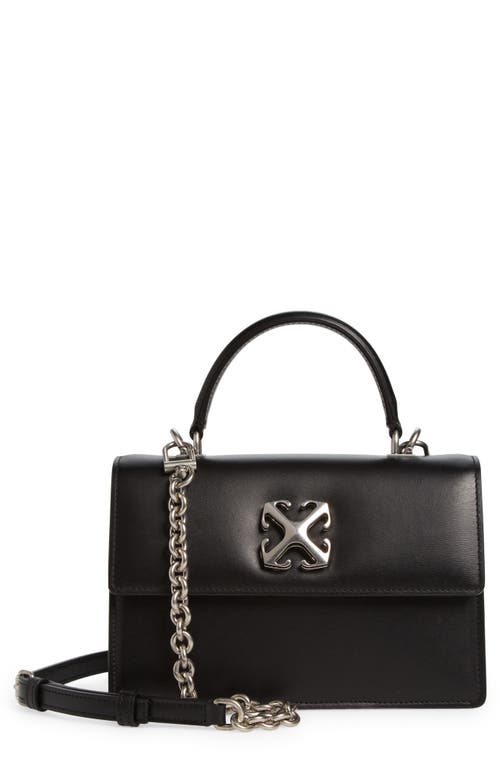 Off-White Jitney 1.4 Leather Top Handle Bag in Black Silver at Nordstrom