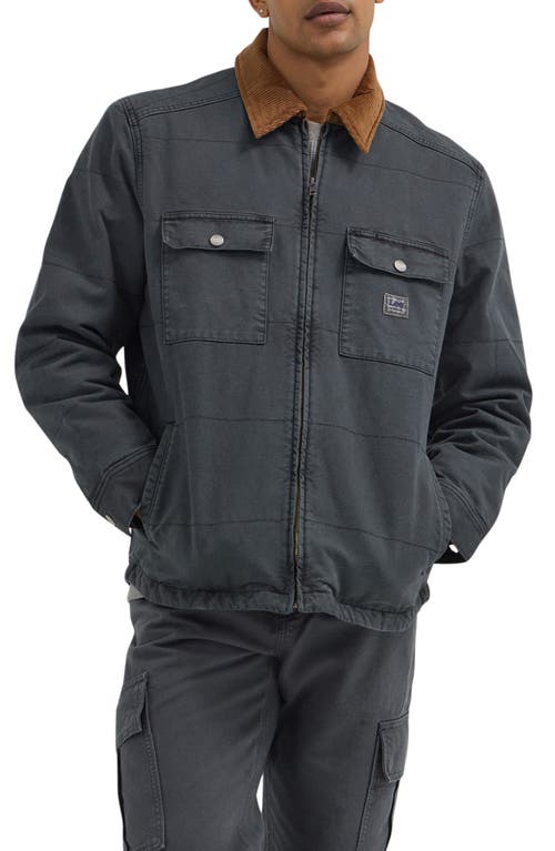 Shop Lee Quilted Workwear Jacket In Dark Muted Gray