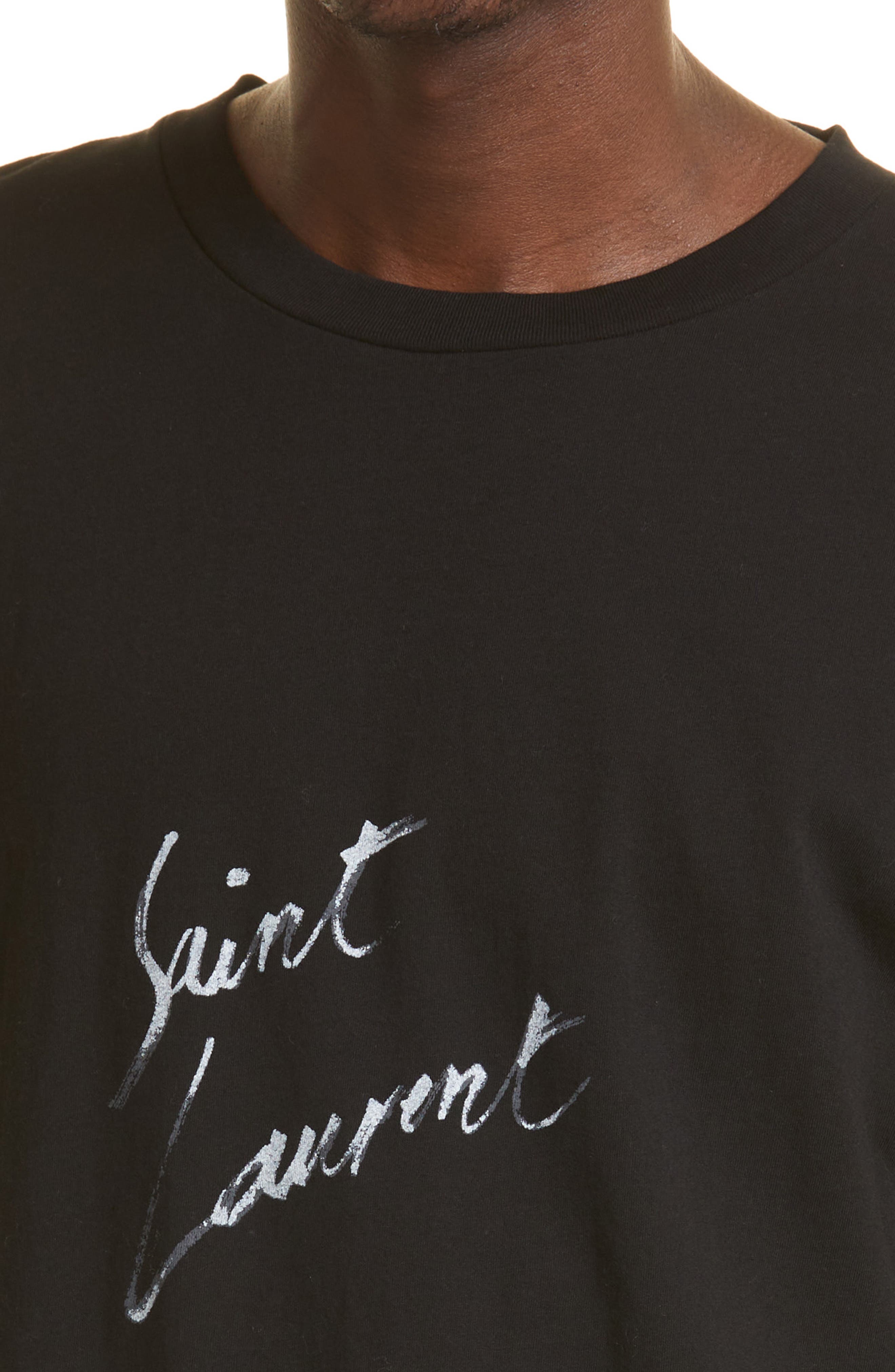 saint laurent script tee