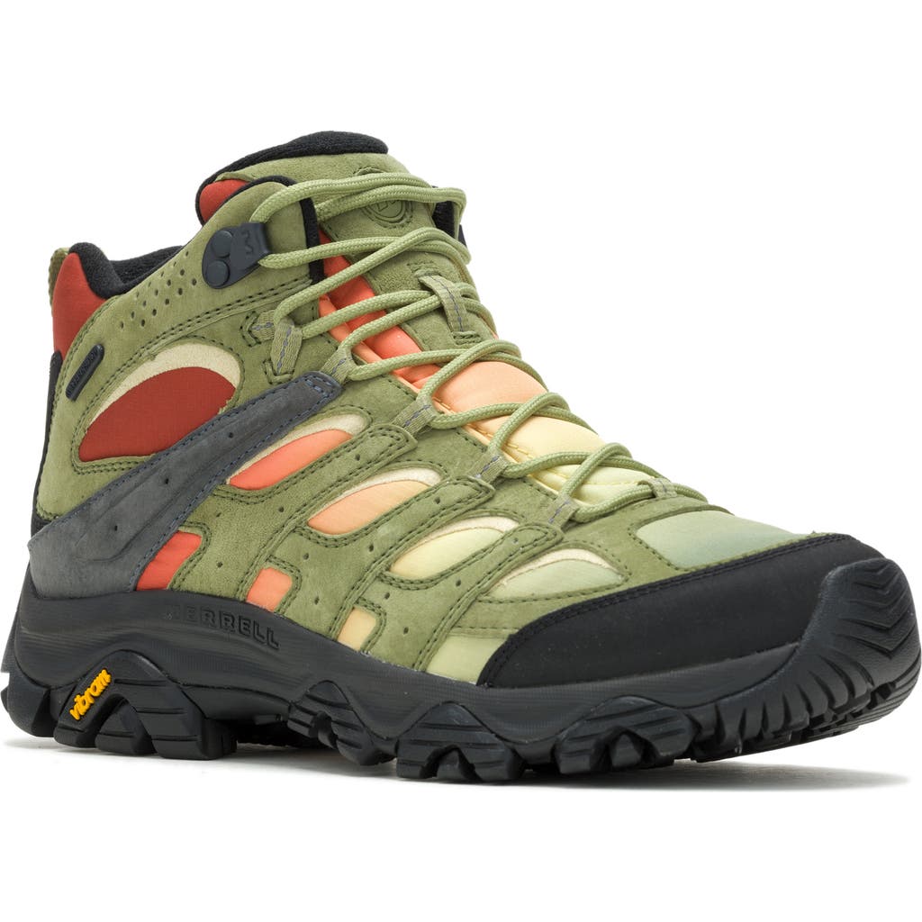 Merrell Moab 3 Vista Waterproof Mid Hiking Shoe In Mosstone