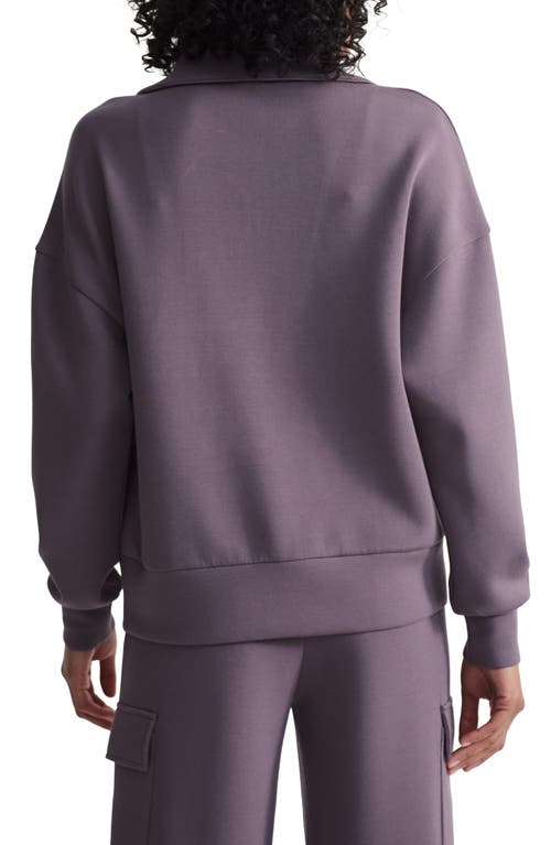 Shop Varley Keller Half Zip Top In Cocoa Berry