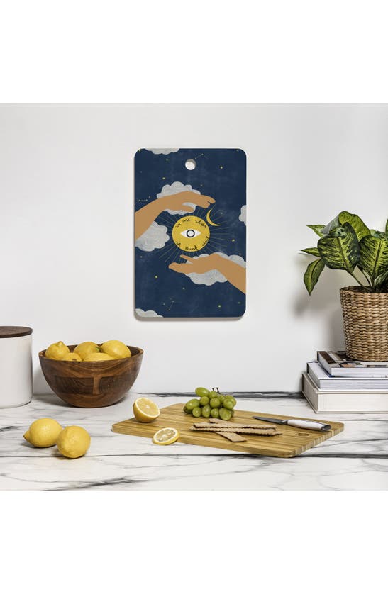 Shop Deny Designs We Are What We Think About By Alja Horvat Cutting Board In Blue
