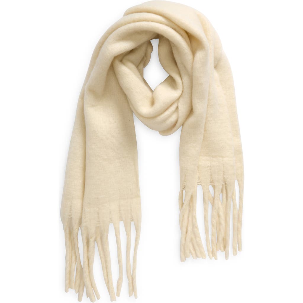 Bp. Fringe Blanket Scarf In Ivory