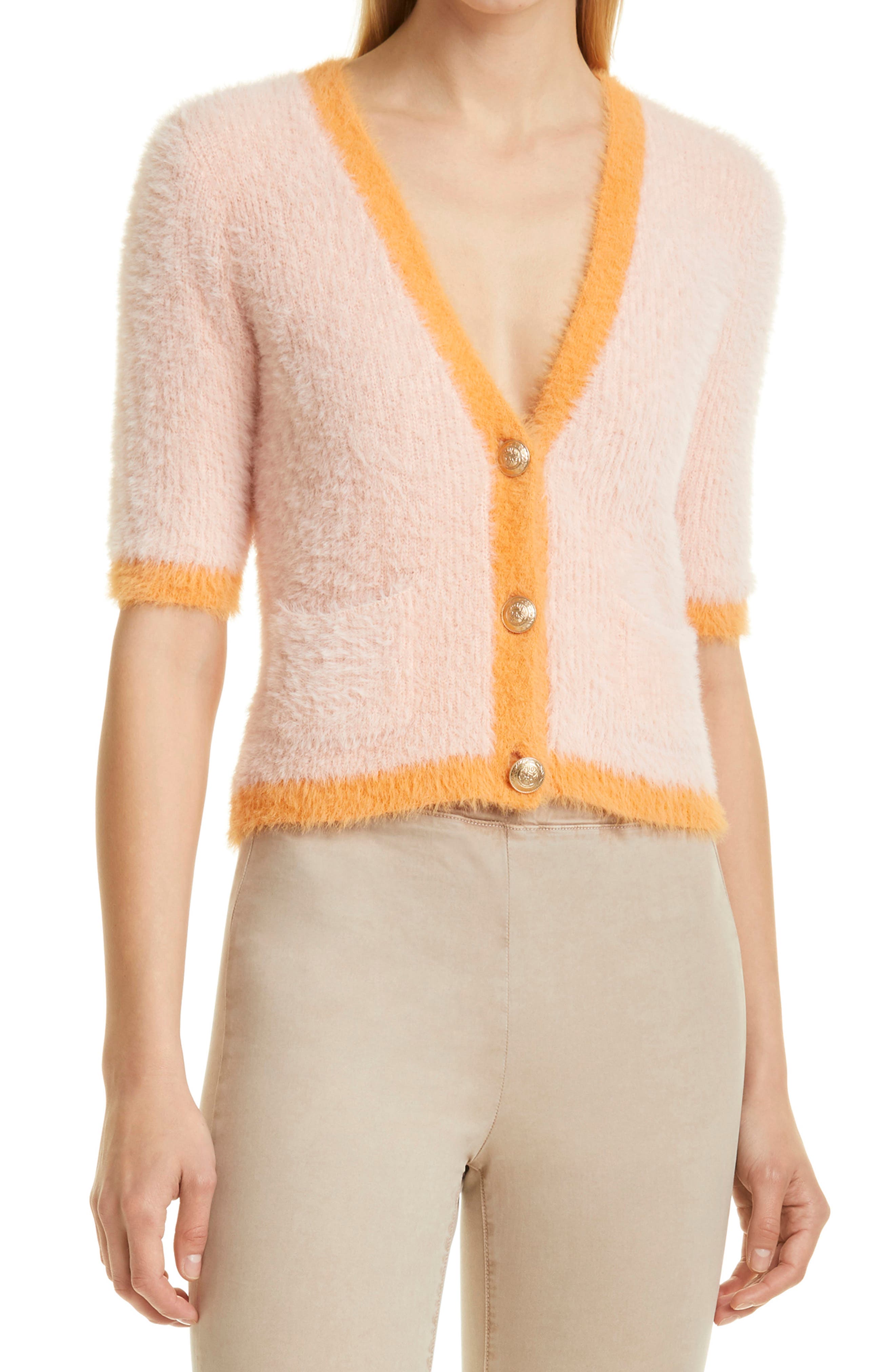 black short sleeve cardigan