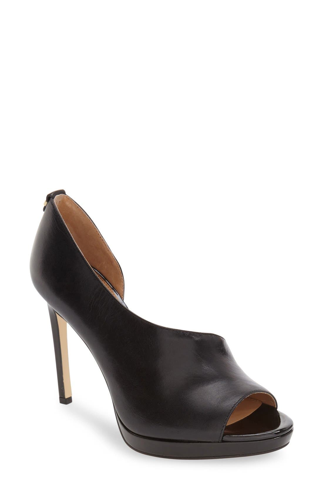 Calvin Klein 'Saira' Peep Toe Demid'Orsay Platform Pump (Women