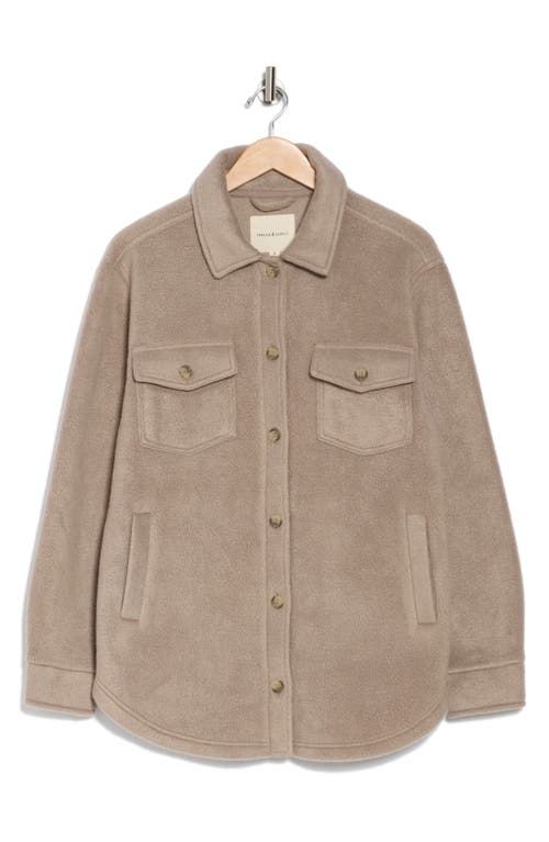 Thread & Supply Polar Fleece Shacket In Cinder