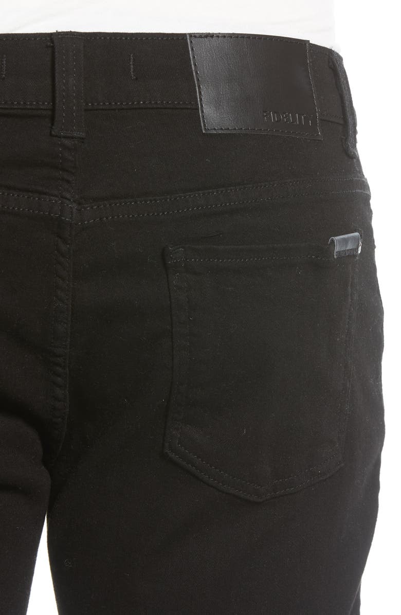 Fidelity Denim 50-11 Relaxed Fit Jeans, Alternate, color, Gotham Black