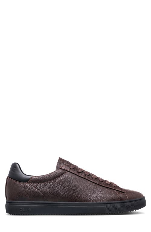 Shop Clae Bradley Leather Sneaker In Demitasse Leather Black