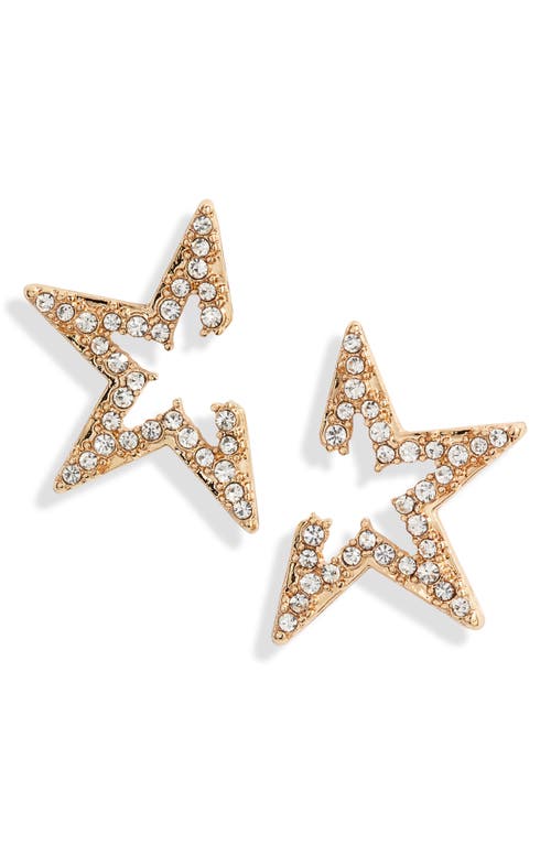Ettika Star Light Crystal Embellished Stud Earrings in Gold at Nordstrom