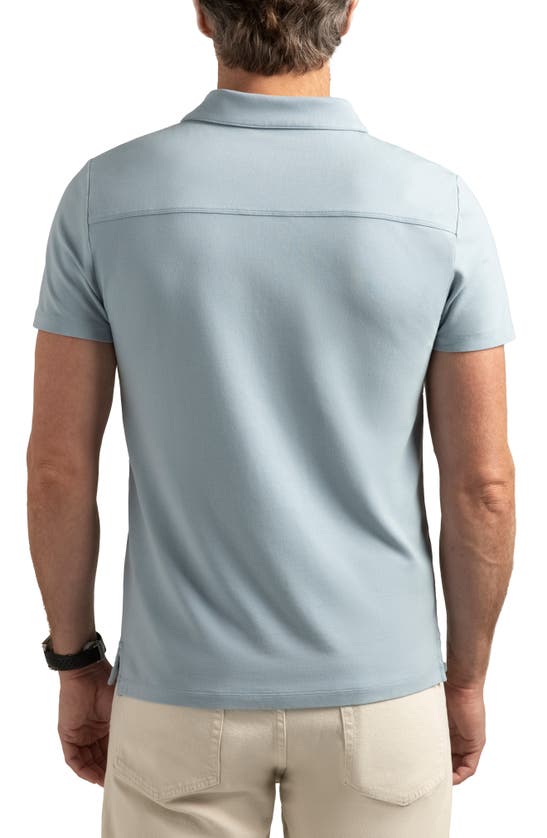 Shop Hypernatural Biscayne Slim Fit Cotton Blend Piqué Golf Polo In Horizon Blue