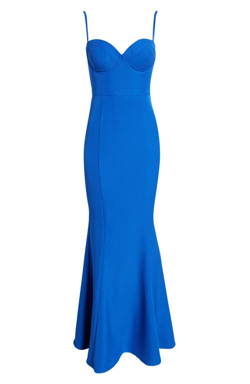 Elle Zeitoune Louisa Underwire Mermaid Gown In Indigo